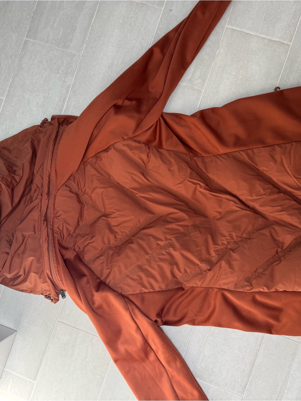 Athleta Rust Quilted Hybrid Zip Jacket - Picture 5 of 5